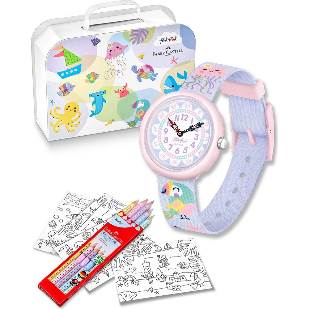 Orologio Flik Flak 3+ Story Time FBNP231 Color in pastel