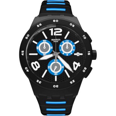 Orologio Swatch New Chrono Plastic SUSB410 Black Spy