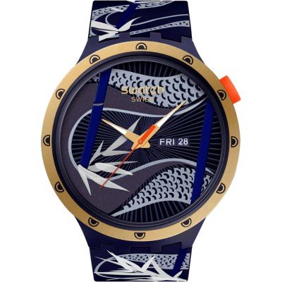 Orologio Swatch Big Bold SB05Z700 Blue and golden lithe dancer