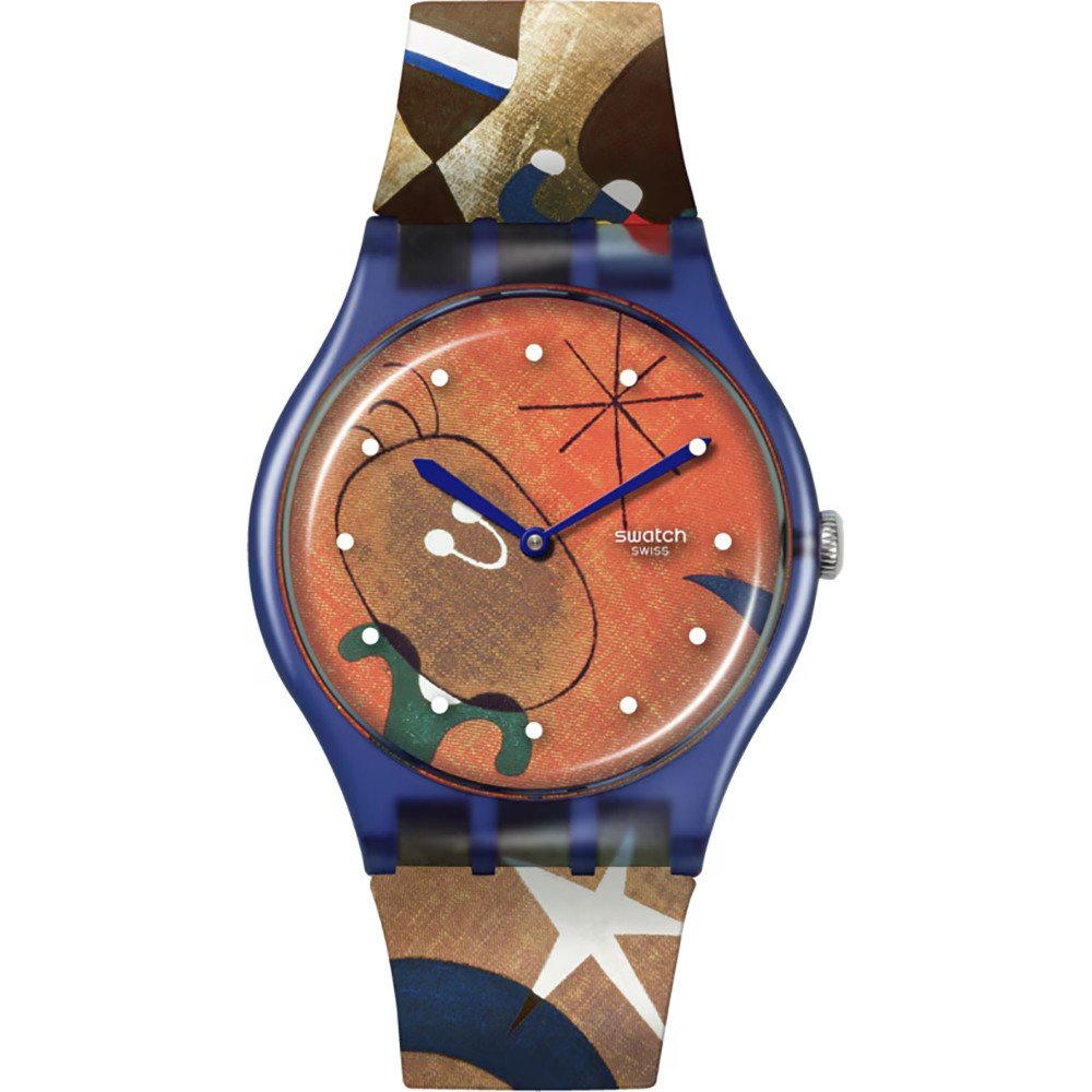 Orologio Swatch Originals Large (41mm) SO29Z136 Miro's Women & Bird in the Moonlight