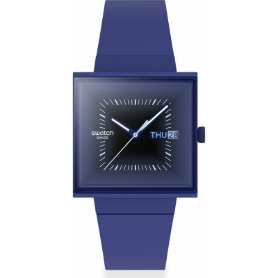 Orologio Swatch What If - Square SO34N700 Squarely Blacklight