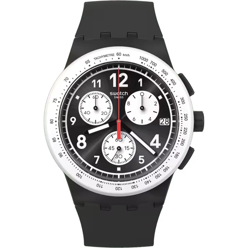 Orologio Swatch New Chrono Plastic SUSB420 Nothing Basic About Black