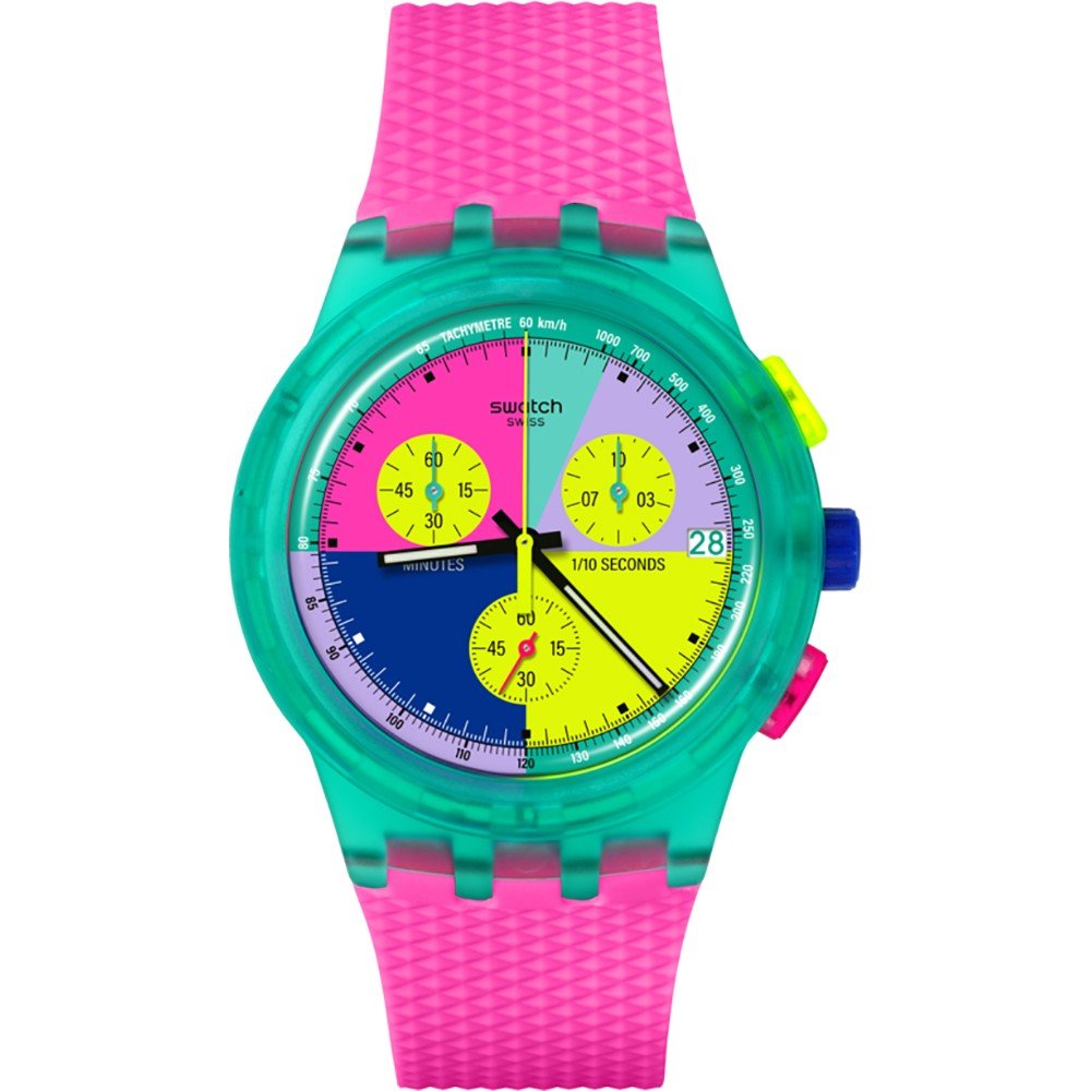 Orologio Swatch New Chrono Plastic SUSG408 Swatch Neon Flash Arrow